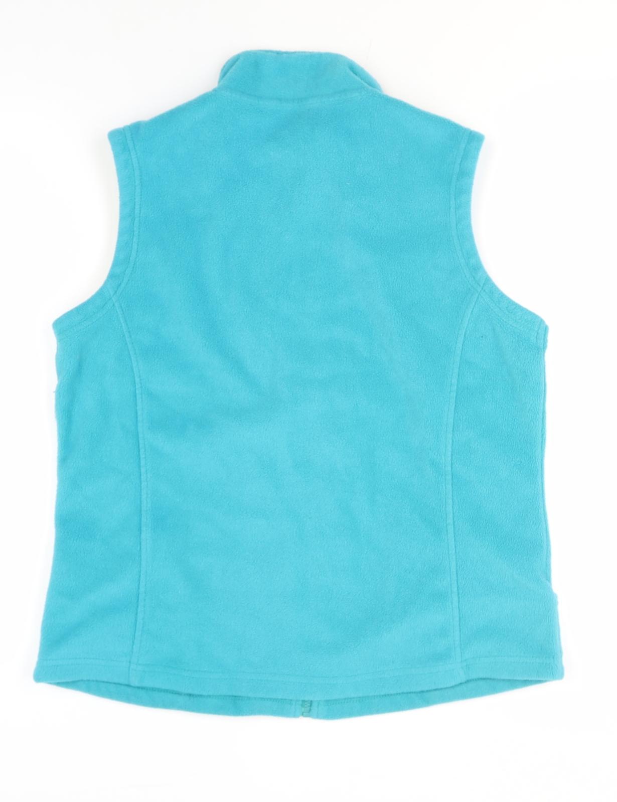 M&Co Women's Blue Fleece Waistcoat Size 10