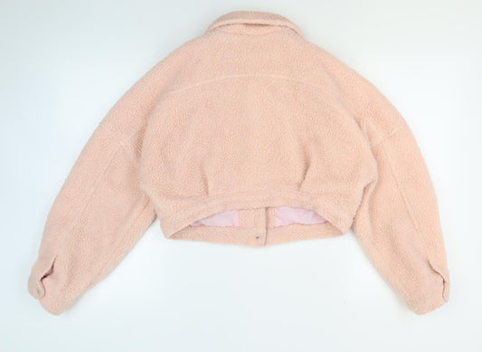 PrettyLittleThing Women’s Pink Cropped Jacket UK 12