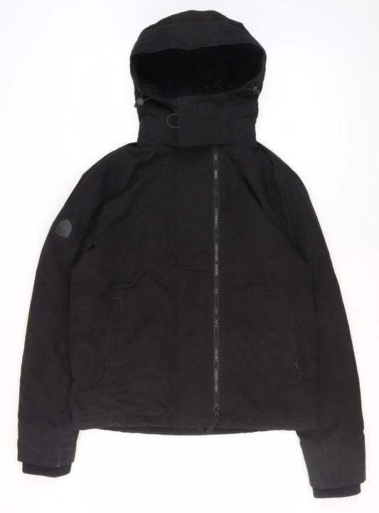 Superdry Women's Black L Hooded Puffer Jacket