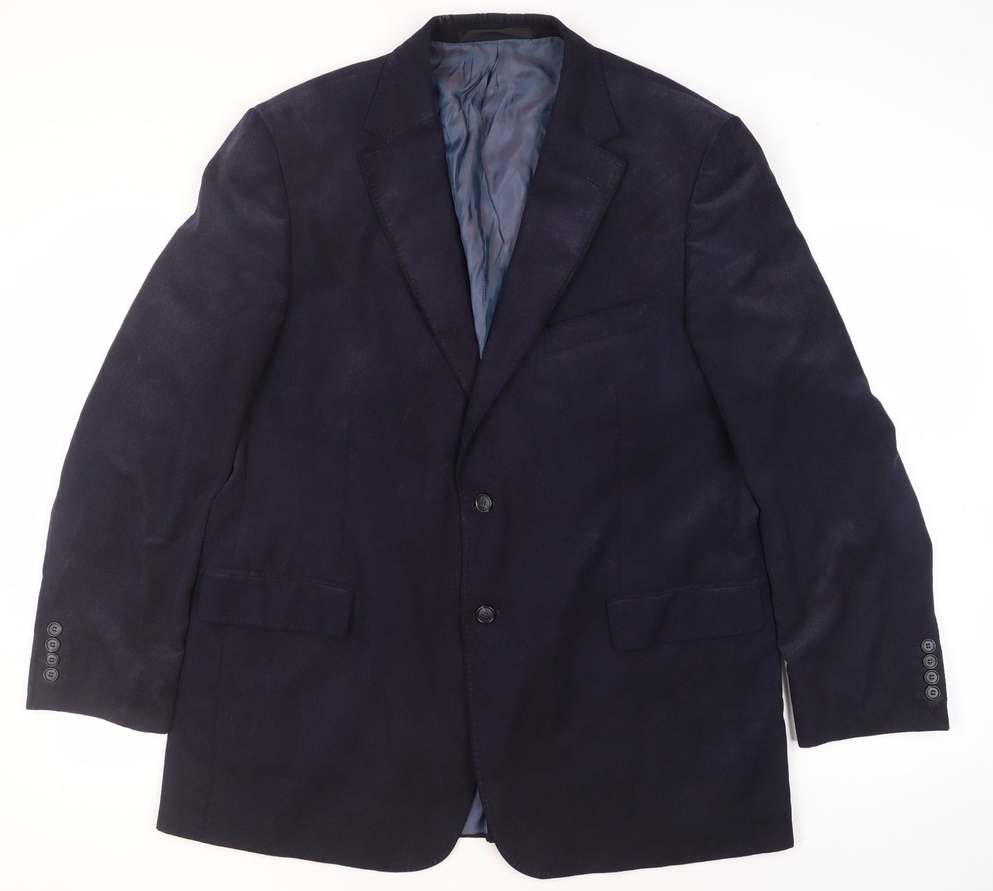 Marks and Spencer Men's Blue Blazer - Size M, Button Accent
