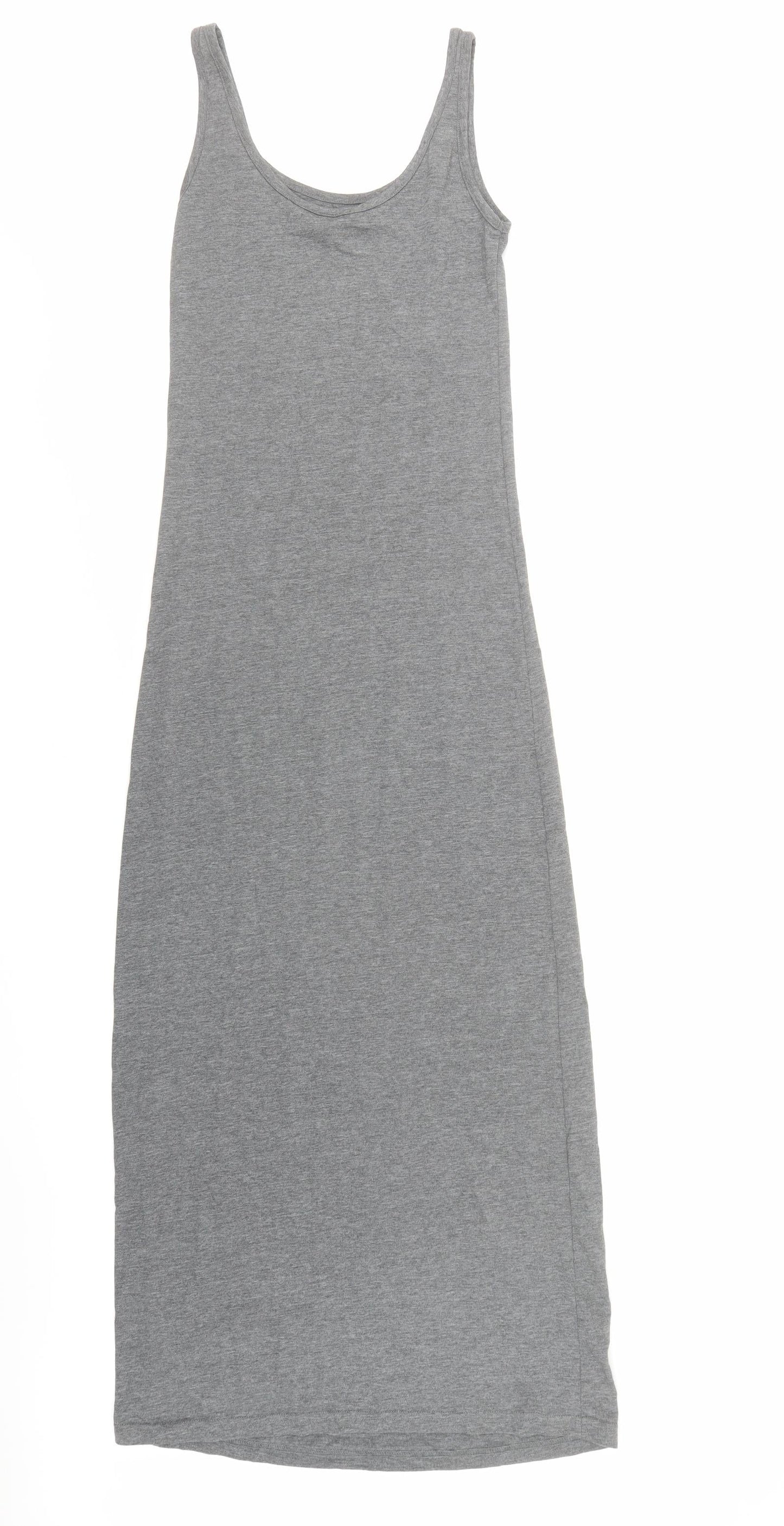 VERO MODA Womens Grey Polyester Tank Dress Size XS Round Neck Pullover