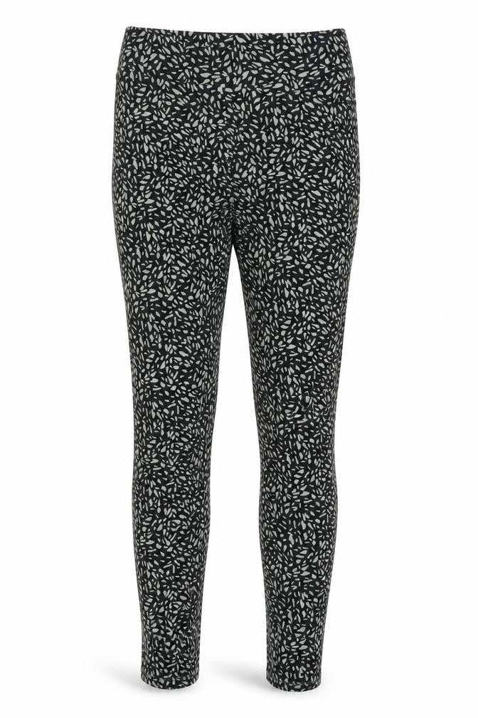 Marks and Spencer Womens Black Geometric Vinyl Capri Leggings Size 8 L27 in