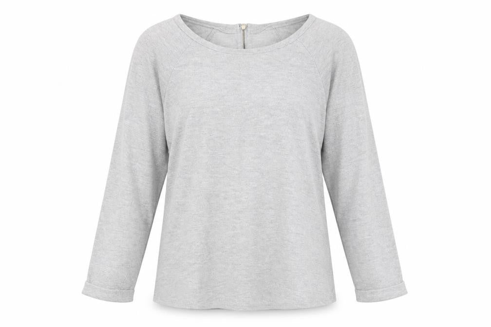 Warehouse Womens Silver Round Neck Polyester Pullover Jumper Size 12