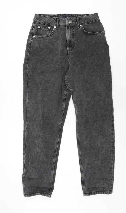 ASOS Womens Grey Cotton Tapered Jeans Size 26 in L28 in Regular Zip
