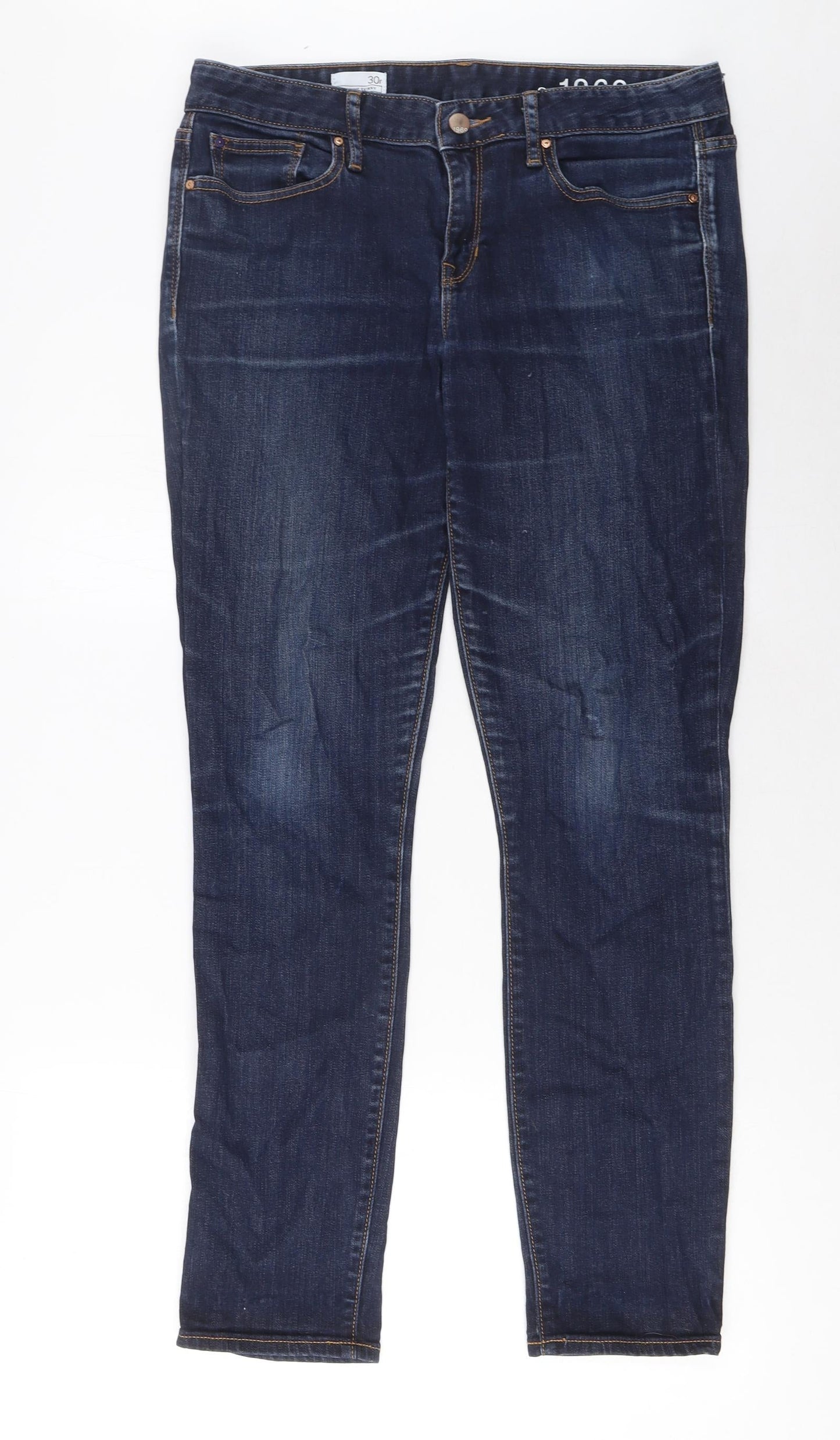 Gap Mens Blue Cotton Skinny Jeans Size 30 in L30 in Regular Zip - Pockets
