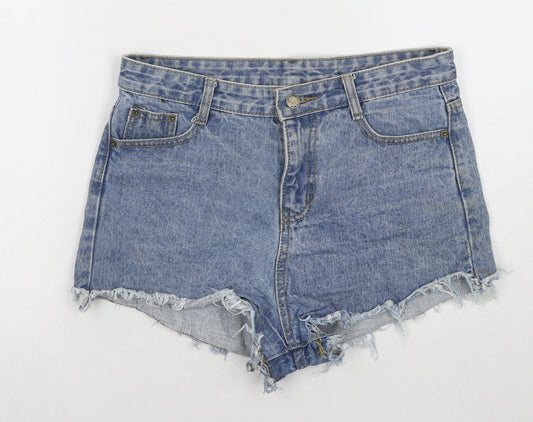 Heritage Falmer Womens Blue Polyester Cut-Off Shorts Size 30 in L3 in Regular Zip
