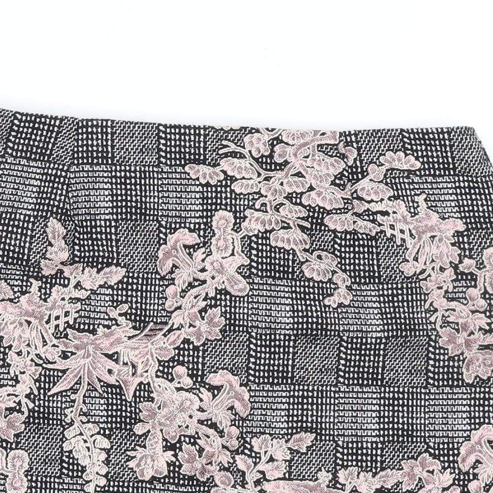 Missguided Womens Multicoloured Polyester A-Line Skirt Size 8 Zip