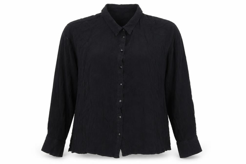 Missguided Womens Black Viscose Basic Blouse Size 10 Collared