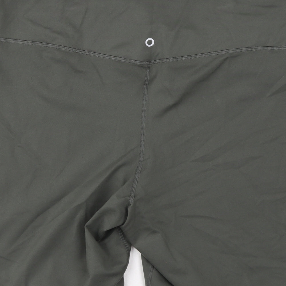 Good Move Womens Green Polyester Biker Shorts Size 24 L7 in Regular