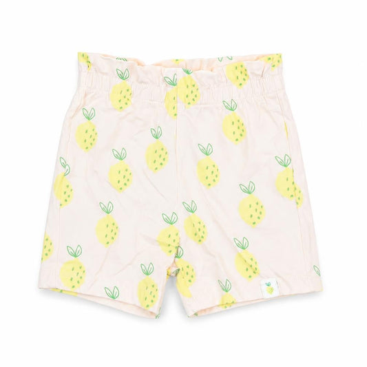 Marks and Spencer Girls Pink Geometric Cotton Shorts Outfit/Set Size 9-12 Months Pullover - Lemon Print