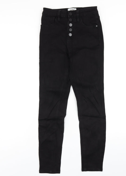 Paige Womens Black Cotton Skinny Jeans Size 26 in L28 in Regular Button