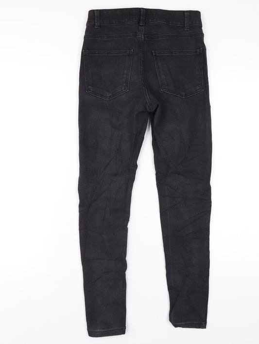 Denim & Co. Womens Black Cotton Skinny Jeans Size 8 L27 in Regular Zip