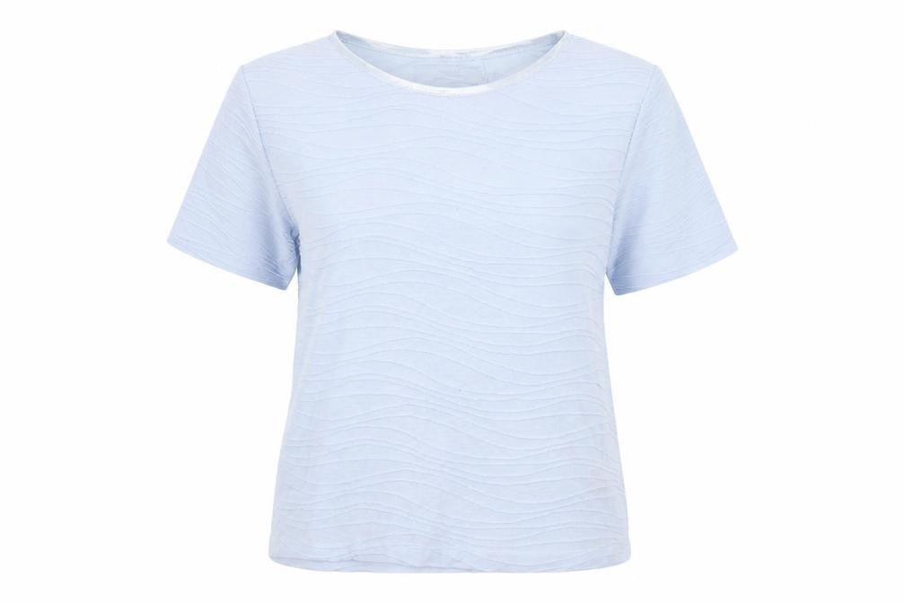 Womens UK Size S EWM Blue Polyester T-Shirt