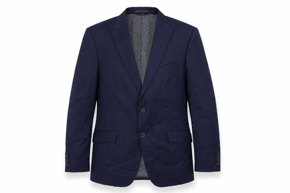 Marks and Spencer Mens Blue Polyester Jacket Suit Jacket Size 44 Regular