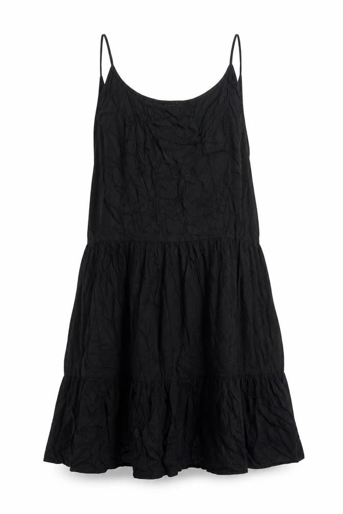 Marks and Spencer Womens Black Viscose A-Line Size 12 Scoop Neck Pullover
