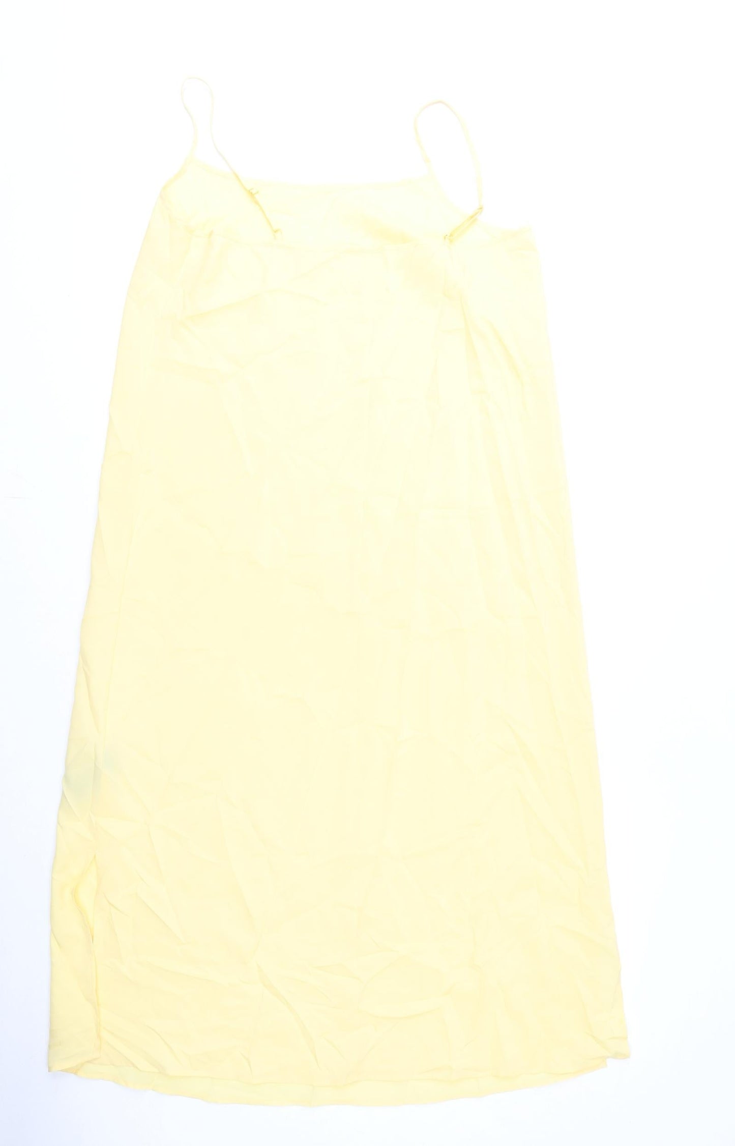 Marks and Spencer Womens Yellow Polyester A-Line Size 12 Scoop Neck Pullover