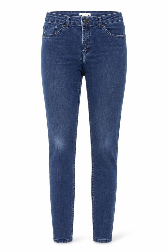 h7m Womens Blue Cotton Skinny Jeans Size 10 L32 in Regular Zip
