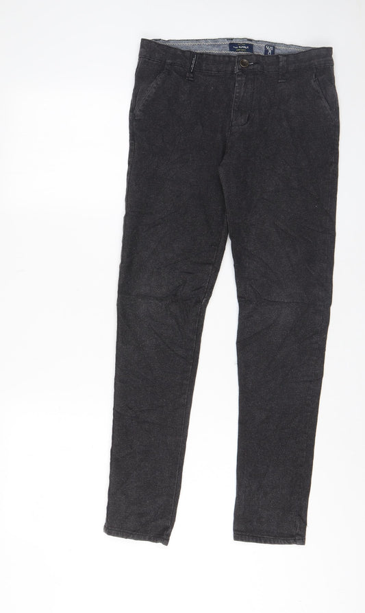 Peace Republic Womens Grey Cotton Skinny Jeans Size 29 in L28 in Regular Zip - Pockets