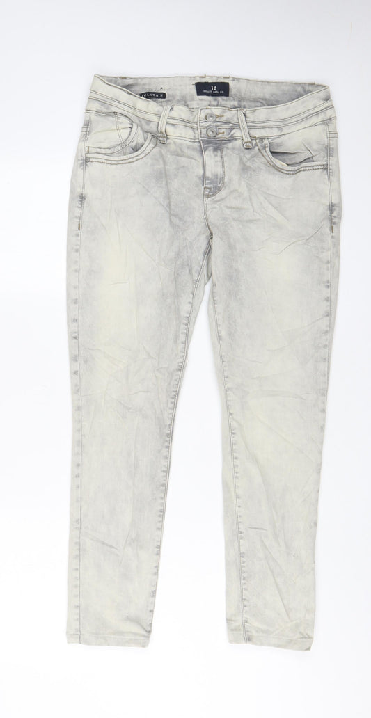 LTB Mens Grey Cotton Skinny Jeans Size 32 in L30 in Regular Zip - Pockets