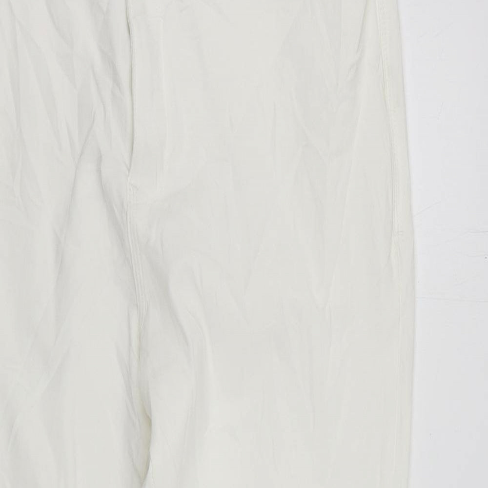 Marks and Spencer Womens White Cotton Skinny Jeans Size 22 L27 in Regular Zip