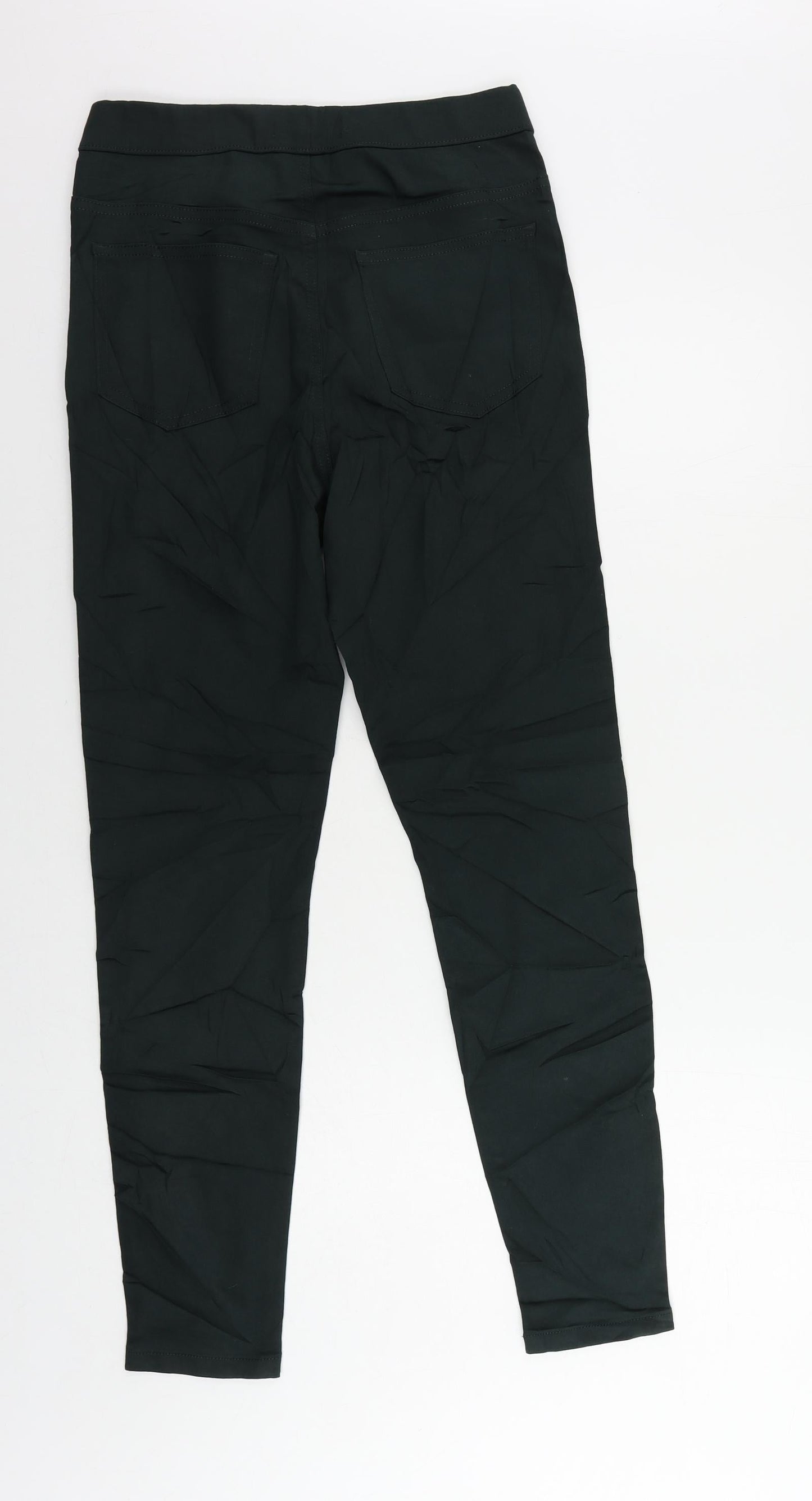 Marks and Spencer Womens Green Cotton Jegging Jeans Size 10 L29 in Regular - Elastic Waist