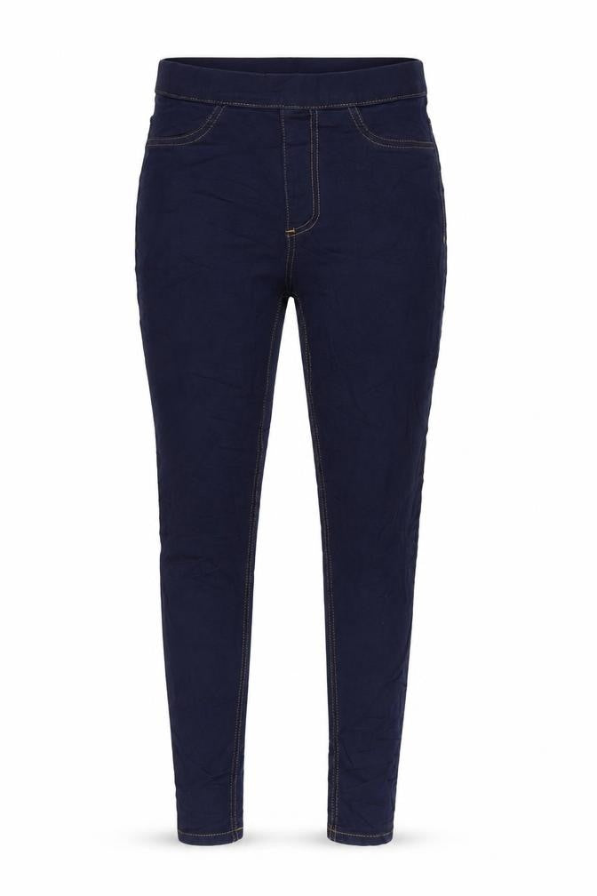 Marks and Spencer Womens Blue Cotton Jegging Jeans Size 8 L29 in Regular - Elastic Waist