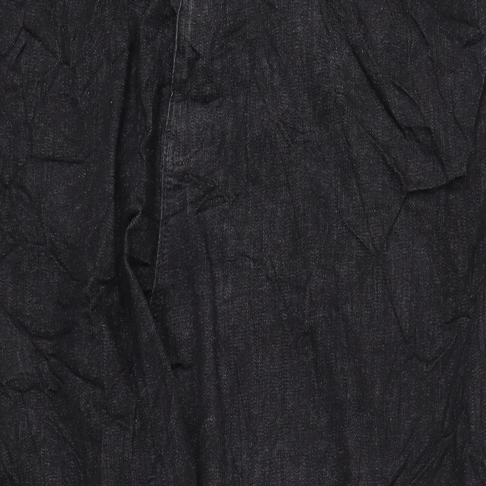 Marks and Spencer Womens Black Cotton Skinny Jeans Size 32 in L30 in Regular Zip