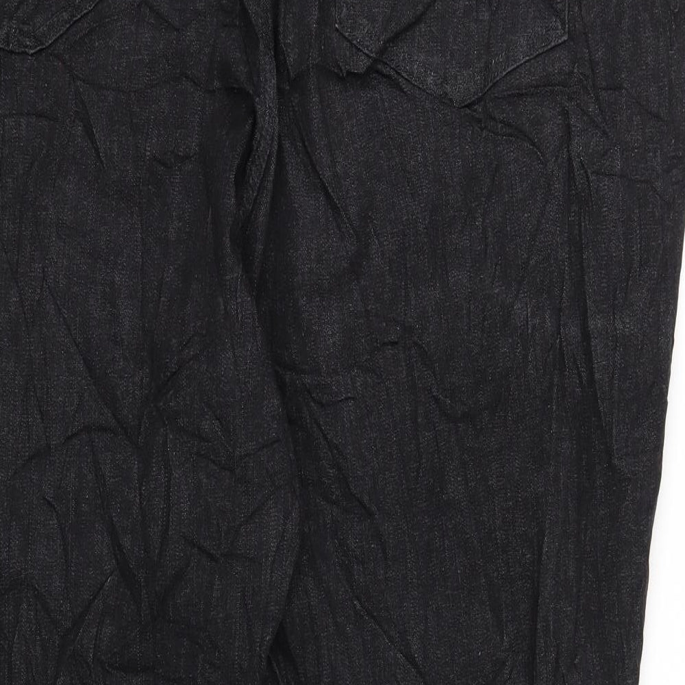 Marks and Spencer Womens Black Cotton Skinny Jeans Size 32 in L30 in Regular Zip
