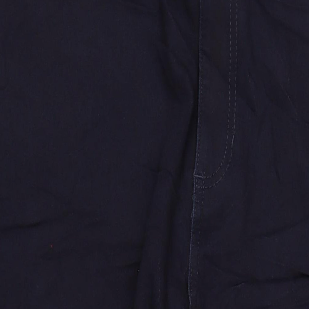 Marks and Spencer Womens Blue Cotton Mom Jeans Size 32 in L30 in Regular Zip
