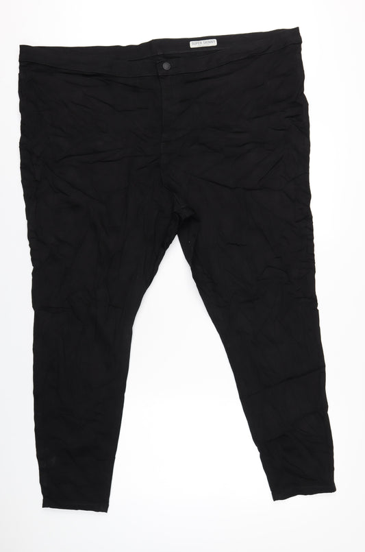 Marks and Spencer Womens Black Cotton Skinny Jeans Size 30 L30 in Regular Zip