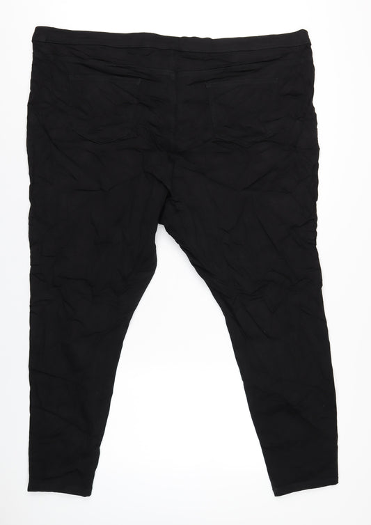 Marks and Spencer Womens Black Cotton Skinny Jeans Size 30 L30 in Regular Zip
