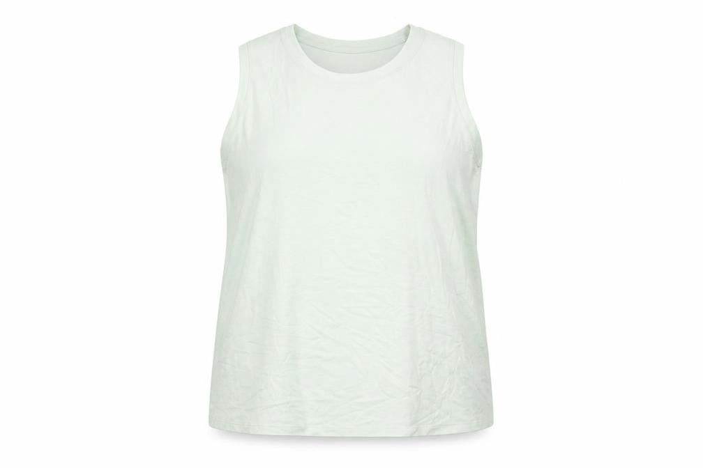 Marks and Spencer Womens Green Polyester Basic Tank Size 20 Round Neck