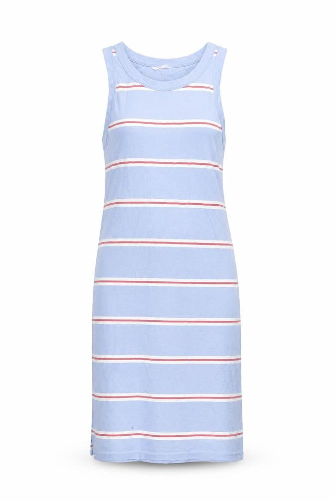 Marks and Spencer Womens Blue Striped Cotton Bodycon Size S Round Neck Pullover