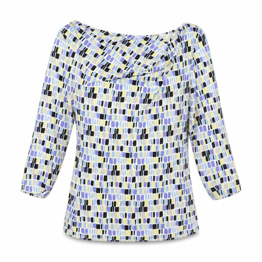 Womens UK Size M Linea Multicoloured Viscose Blouse