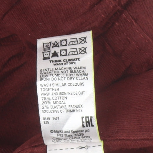 Marks and Spencer Red Women's Trousers Size 10