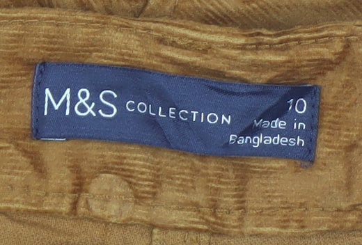 Marks and Spencer Women's Brown Straight Trousers Size 10