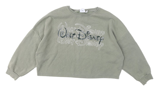 Disney Women's Green XL Pullover Sweatshirt with Logo