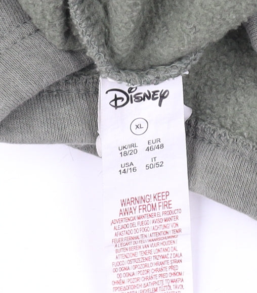 Disney Women's Green XL Pullover Sweatshirt with Logo