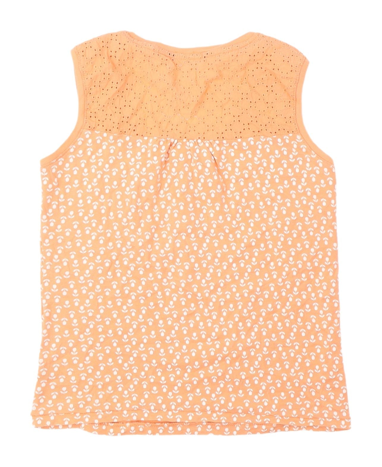Debenhams Women's Orange Floral Tank Top UK 12