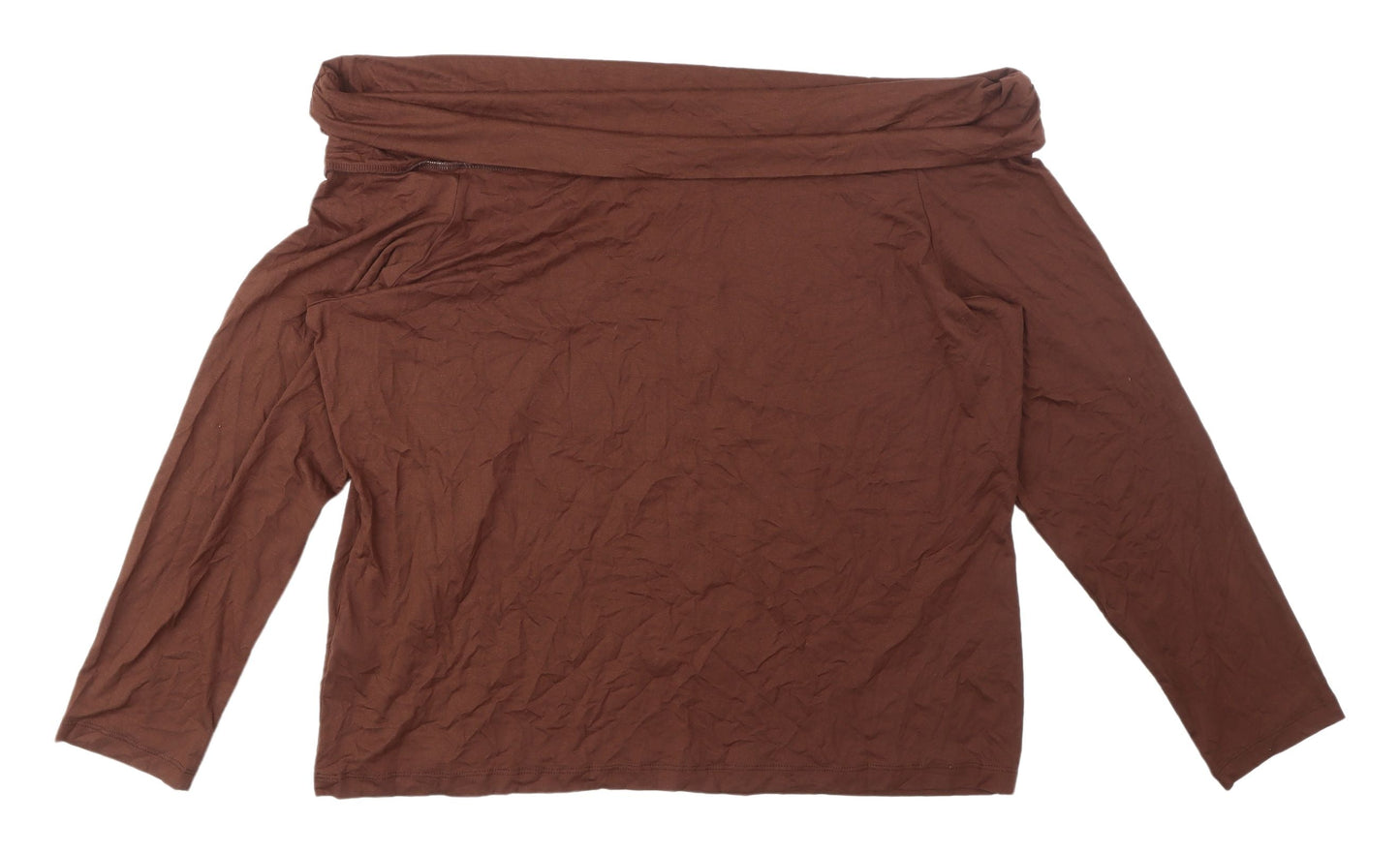 Marks and Spencer Women's Brown Off-Shoulder Blouse