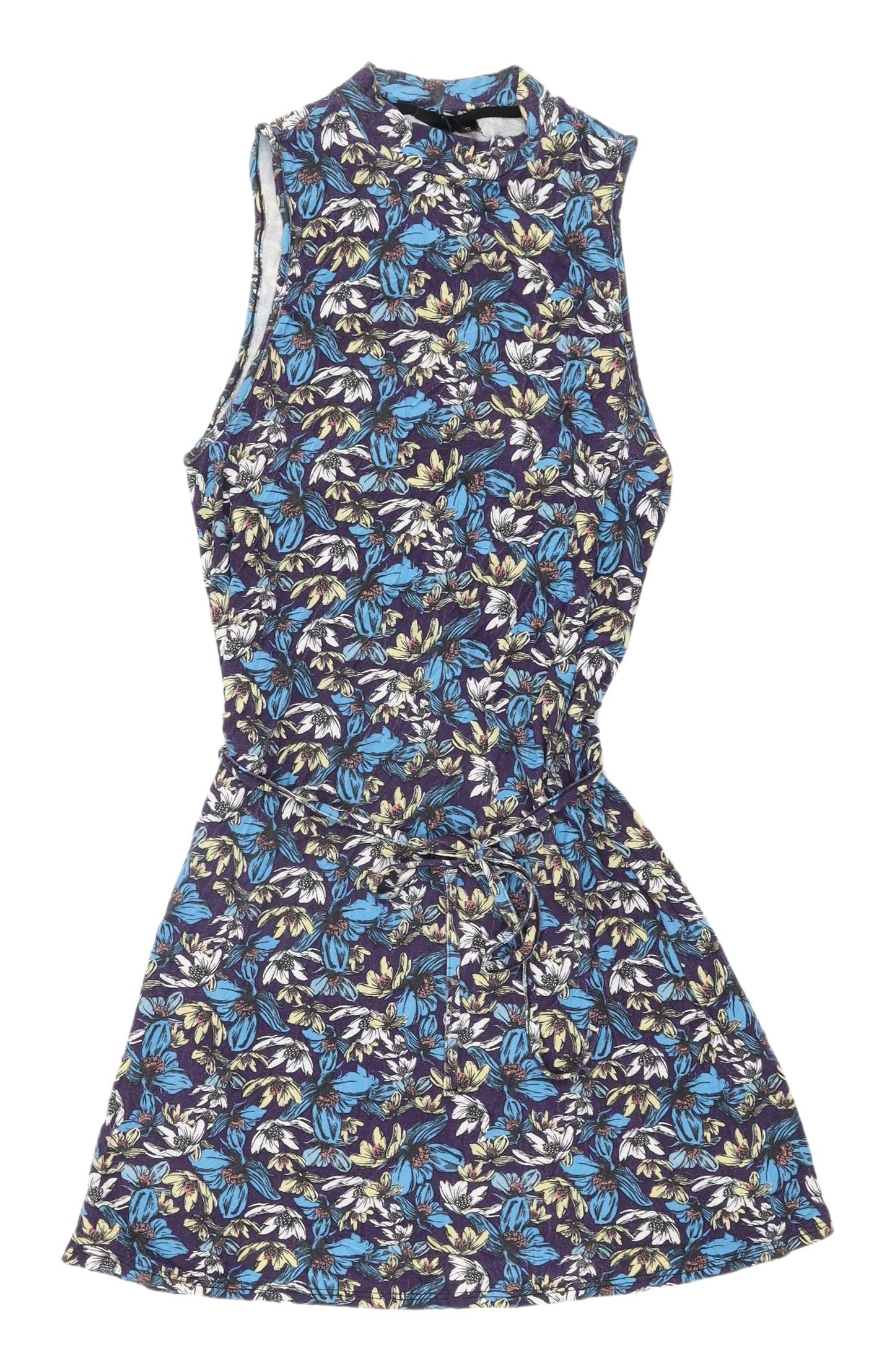 Topshop Women's Multicoloured Floral Tunic Tank, Size 8