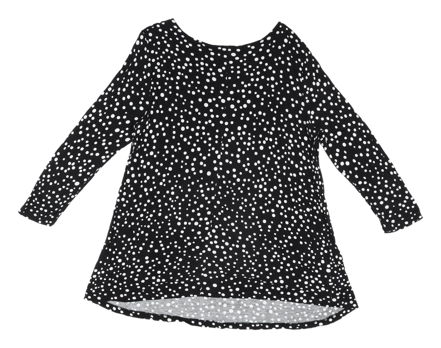 ASOS Women's Black Polka Dot Tunic, Size 12, Casual