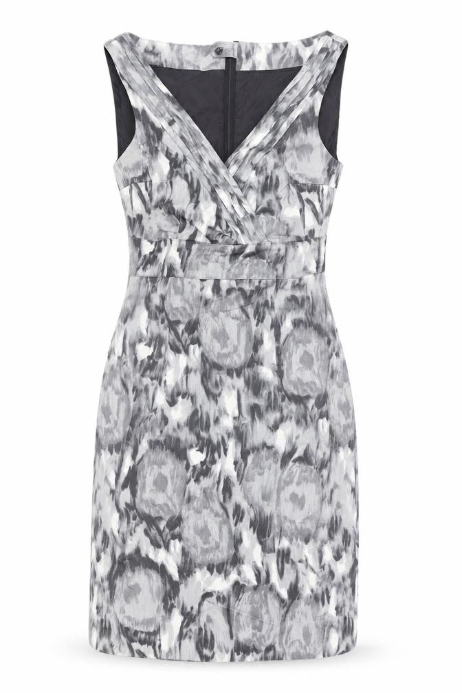 H&M Women's Grey Sheath Dress Size 8, Stylish & Elegant