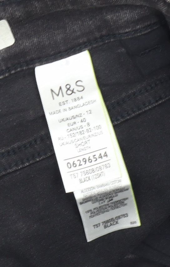 Marks and Spencer Black Skinny Jeans, Size 12, Women's
