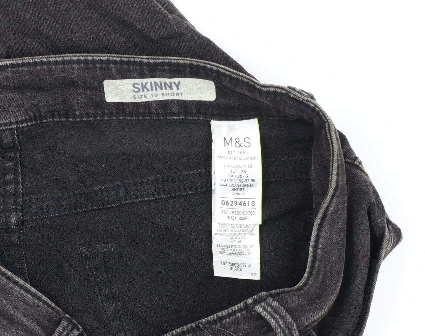 Marks and Spencer Women's Black Skinny Jeans Size 10
