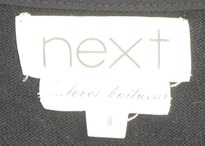Next Women's Black Cotton Pullover Jumper, Size 8