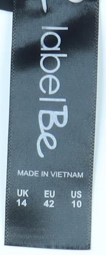 Label Be Women's Black Blouse - Size 14, Casual Essential
