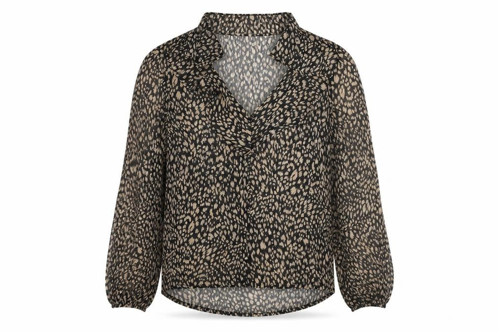 New Look Women's Multicoloured Animal Print Blouse UK 8