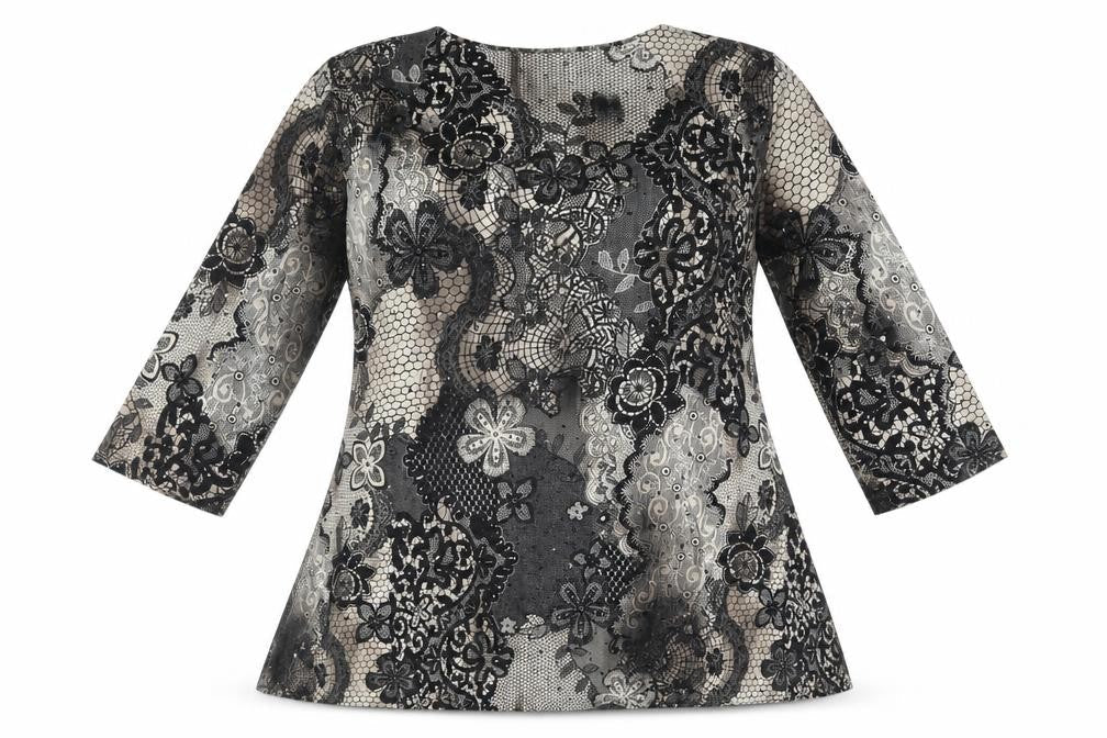 Womens UK Size M BASSINI Multicoloured Polyester Blend Blouse