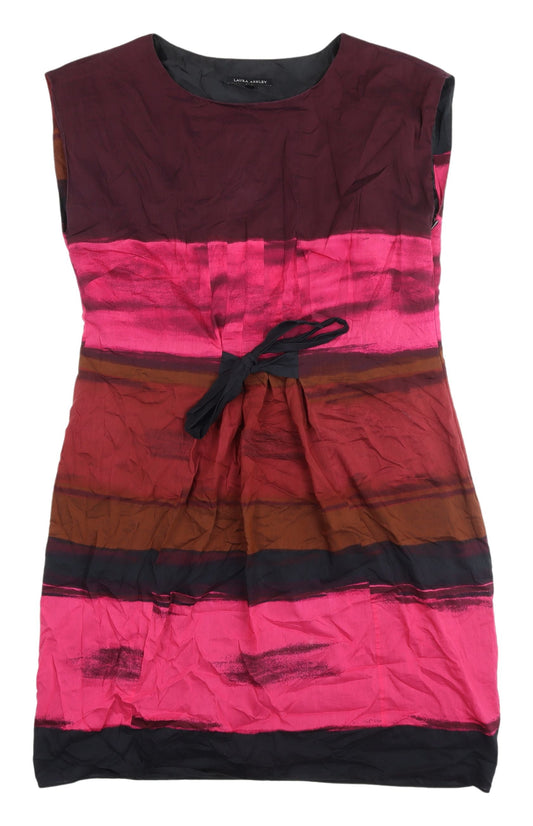 Laura Ashley Women's Multicoloured Dress, Size 16, Cotton Silk